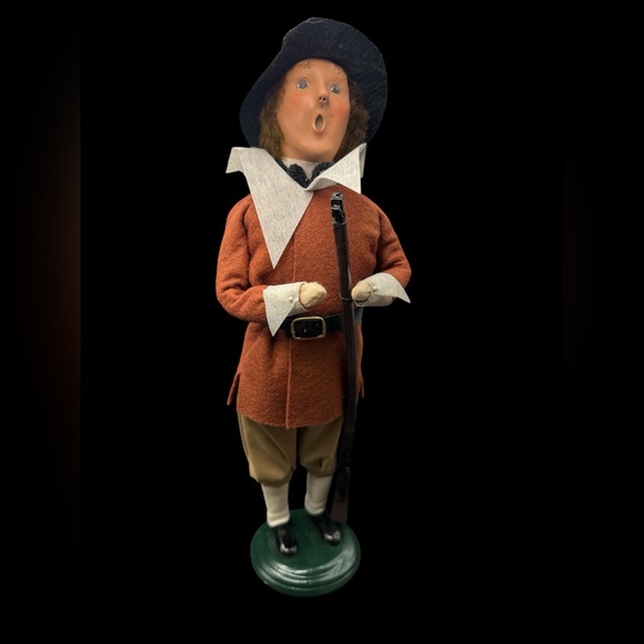 Byers Choice 2007 Pilgrim Man with Rifle Gun Thanksgiving Fall Harvest 14” - Picture 1 of 7